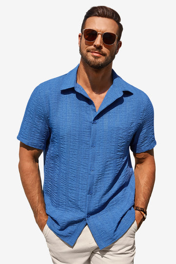 Runcati Blue Wedding Beach Shirt