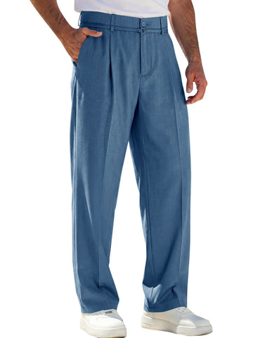 Runcati Bluish Grey Casual Dress Pants
