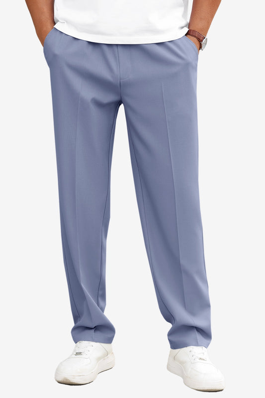 Runcati Bluish Grey Drawstring Casual Pants