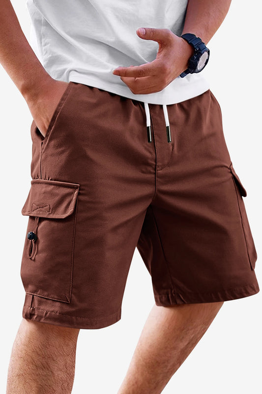 Runcati Brown Cargo Shorts