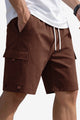 Runcati Brown Casual Work Shorts