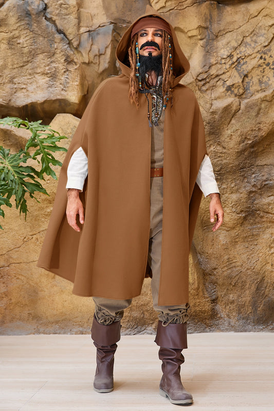 Runcati Brown Medieval Hooded Cloak