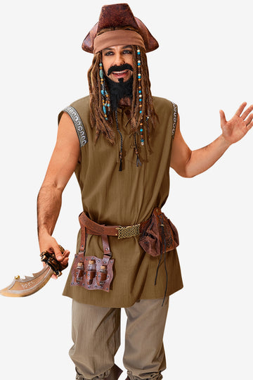 Runcati Brown Renaissance Pirate Shirt