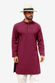 Runcati Burgundy Casual Henley Shirt