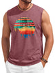 Runcati Burgundy Casual Tank Tops