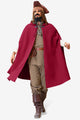 Runcati Burgundy Medieval Hooded Cloak