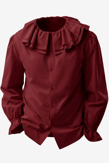 Runcati Burgundy Medieval Pirate Shirt