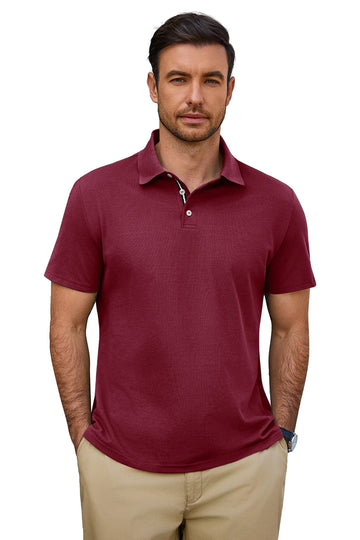 Runcati Burgundy Mens Polo Shirts