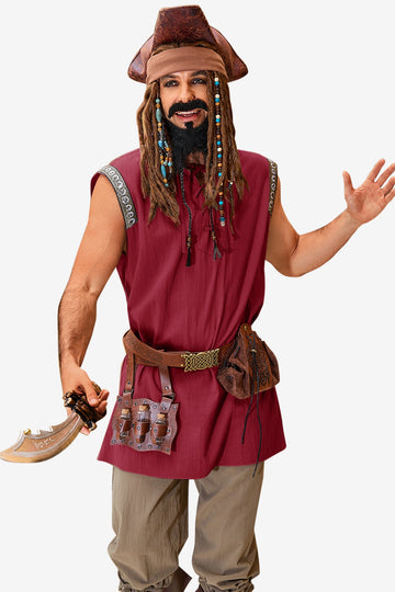 Runcati Burgundy Renaissance Pirate Shirt