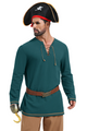 Runcati Dark Green Pirate Tunic Shirt
