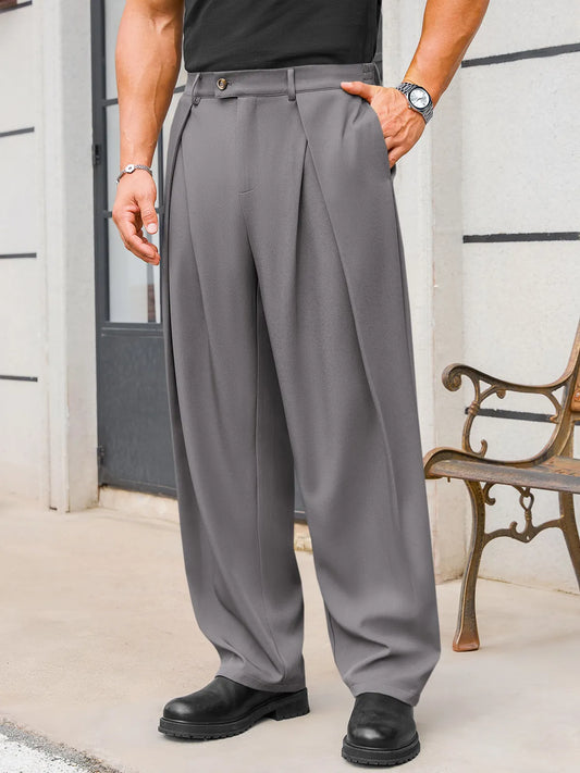 Runcati Dark Grey Baggy Dress Pants