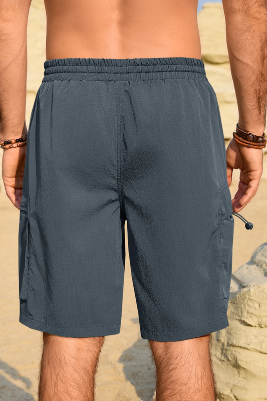 Runcati Dark Grey Cargo Shorts