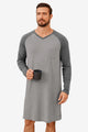 Runcati Dark Grey V Neck Sleep Shirt