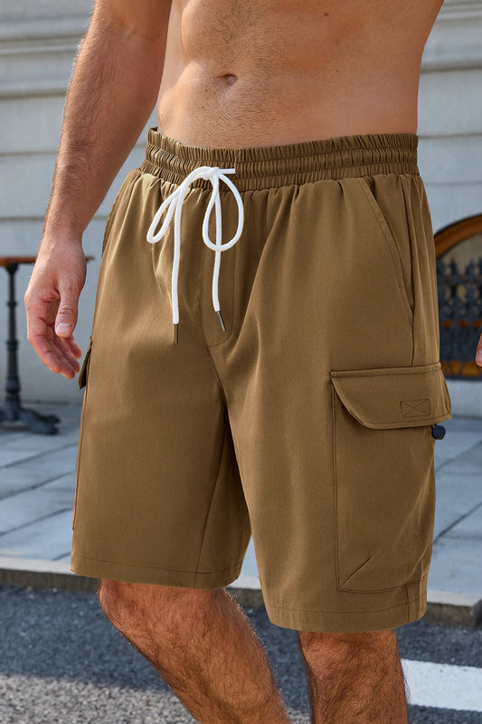 Runcati Dark Khaki Cargo Shorts