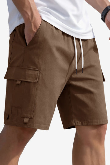 Runcati Dark Khaki Casual Work Shorts