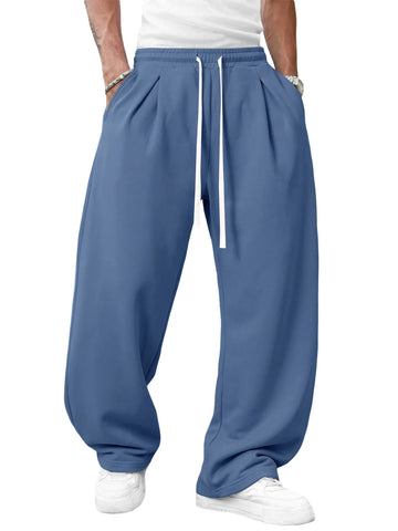 Runcati Gray Blue Casual Sweatpants