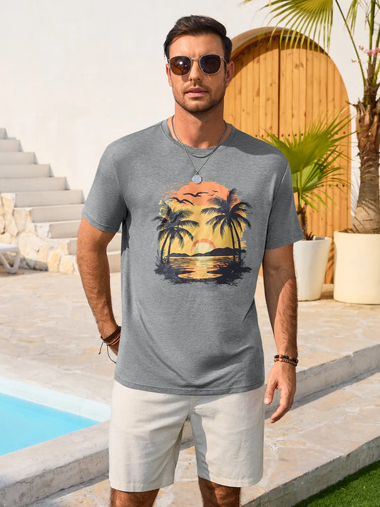 Runcati Gray Short Sleeve T-Shirts