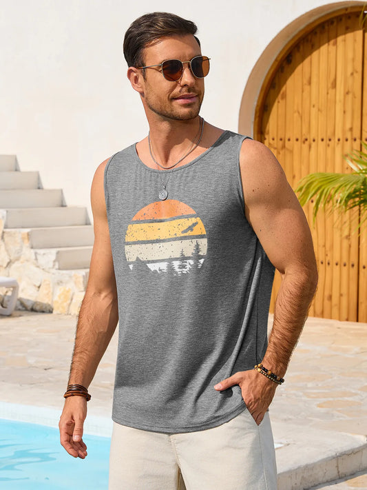 Runcati Gray Tank Tops