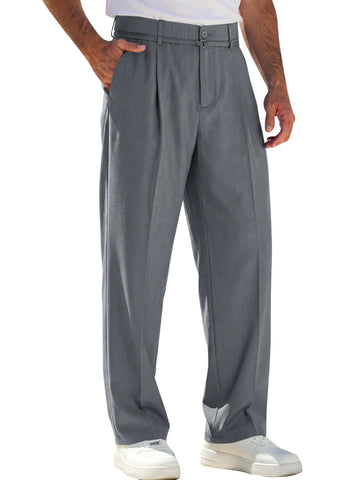 Runcati Grey Casual Dress Pants
