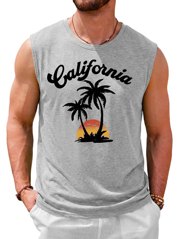 Runcati Grey Casual Tank Tops