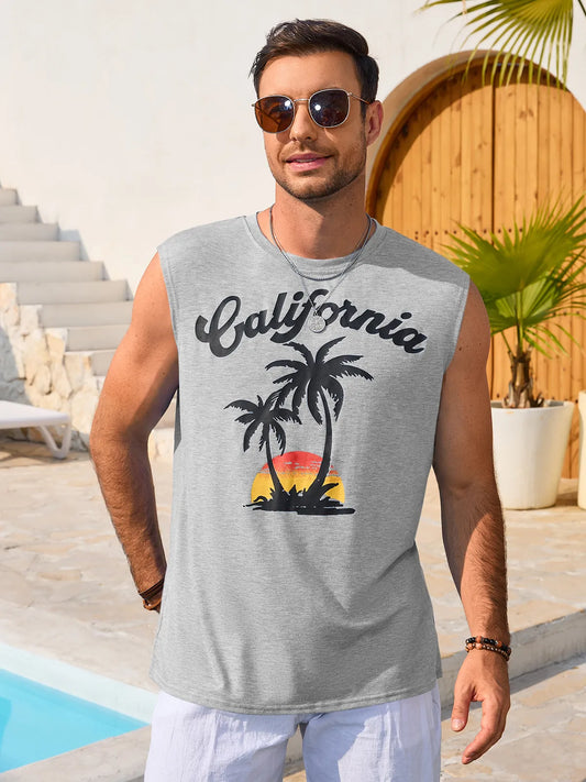 Runcati Grey Casual Tank Tops