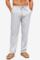 Runcati Grey Linen Casual Pants