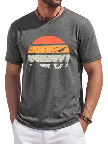 Runcati Grey Short Sleeve T-Shirts