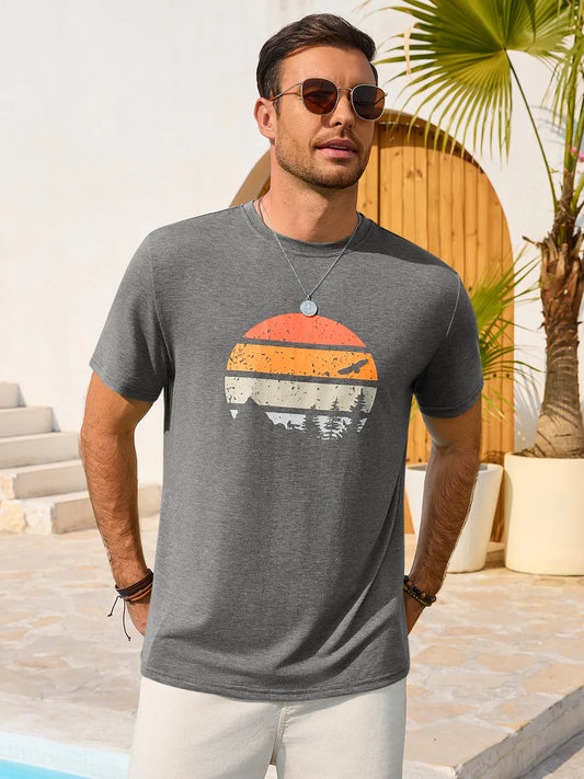 Runcati Grey Short Sleeve T-Shirts