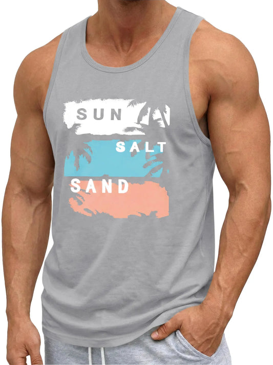 Runcati Grey Sleeveless Tank Tops