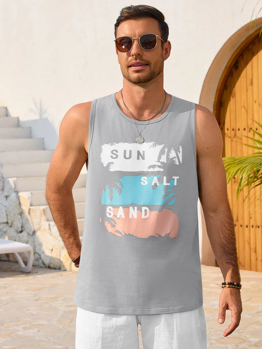 Runcati Grey Sleeveless Tank Tops