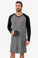 Runcati Grey V Neck Sleep Shirt