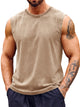 Runcati Khaki Athletic Sleeveless T-Shirts
