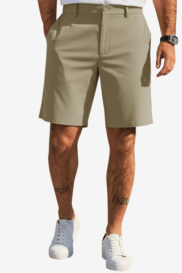 Runcati Khaki Casual Golf Shorts
