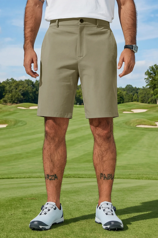 Runcati Khaki Casual Golf Shorts