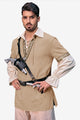 Runcati Khaki Lace Up Pirate Shirt