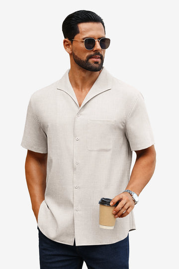 Runcati Khaki Summer Linen Shirt