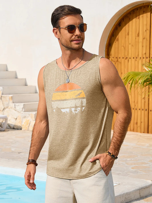 Runcati Khaki Tank Tops