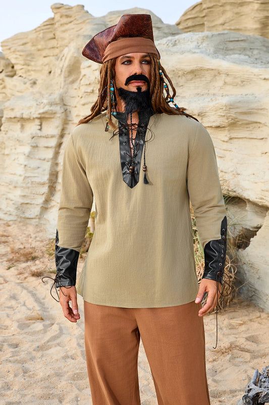 Runcati Khaki Viking Costume Shirt