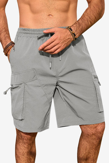 Runcati Light Grey Cargo Shorts