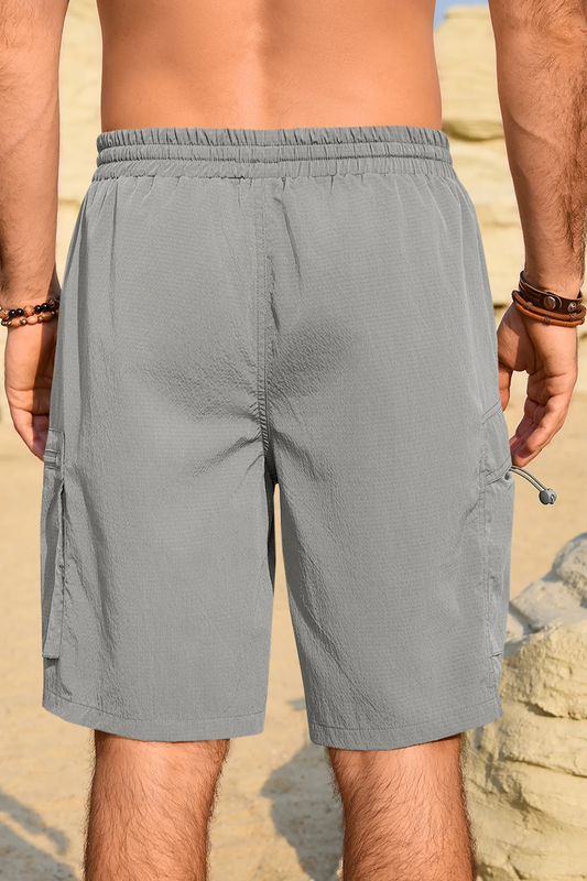 Runcati Light Grey Cargo Shorts