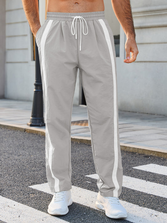 Runcati Light Grey Straight Leg Track Pants