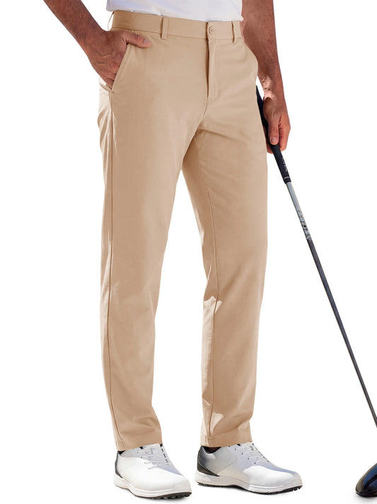 Runcati Mens Apricot Lightweight Golf Pants