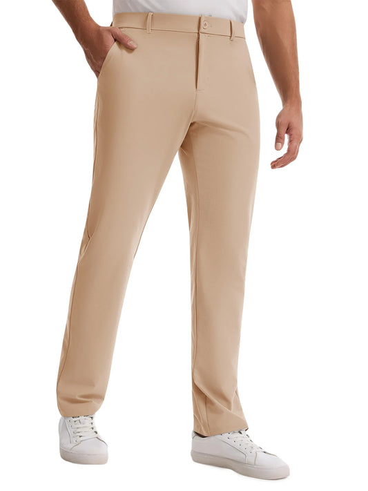 Runcati Mens Apricot Lightweight Golf Pants