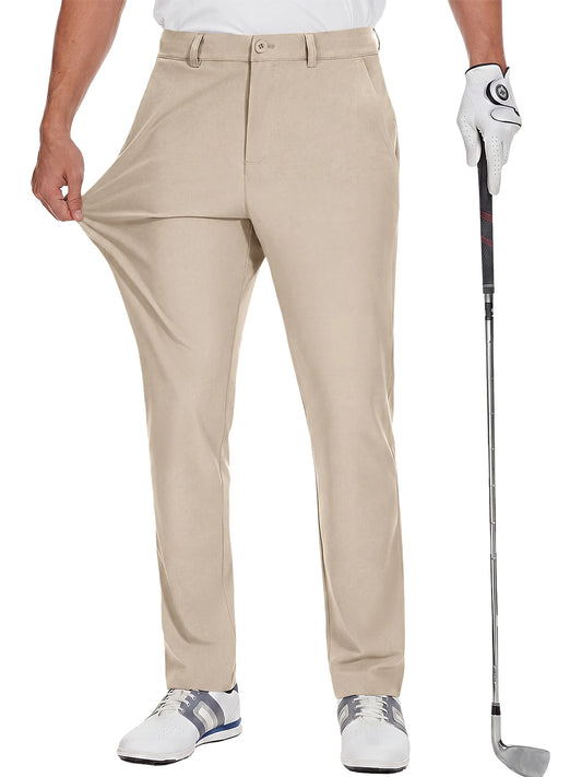 Runcati Mens Apricot Lightweight Golf Pants
