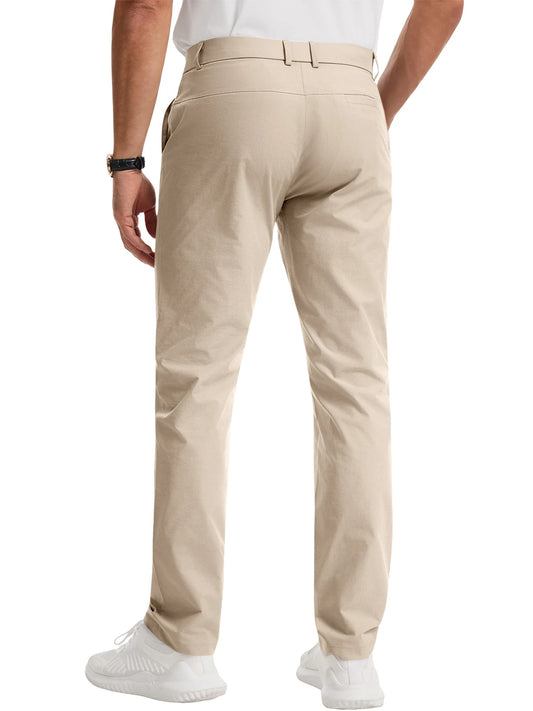 Runcati Mens Apricot Lightweight Golf Pants