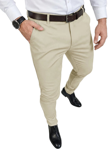 Runcati Mens Apricot Slim Fit Pants