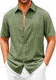 Runcati Mens Army Green Beach Shirt