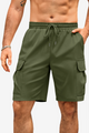 Runcati Mens Army Green Cargo Shorts
