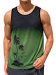 Runcati Mens Army Green Casual Tank Tops