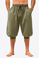 Runcati Mens Army Green Cotton Shorts